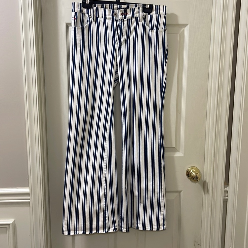 Tommy Hilfiger vintage striped flare jeans. Juniors size 7.